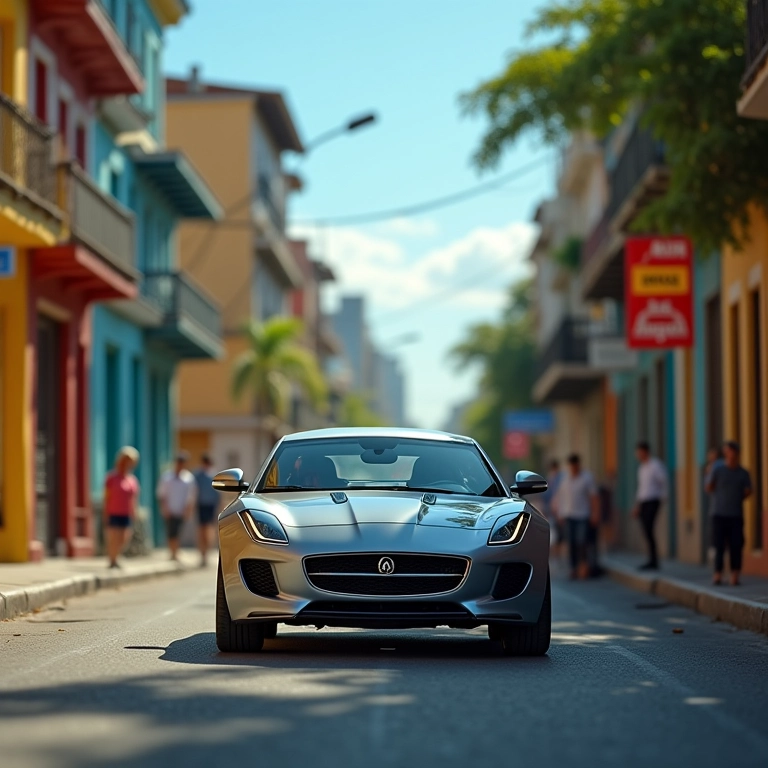 Carro estacionado em local proibido no Brasil.
