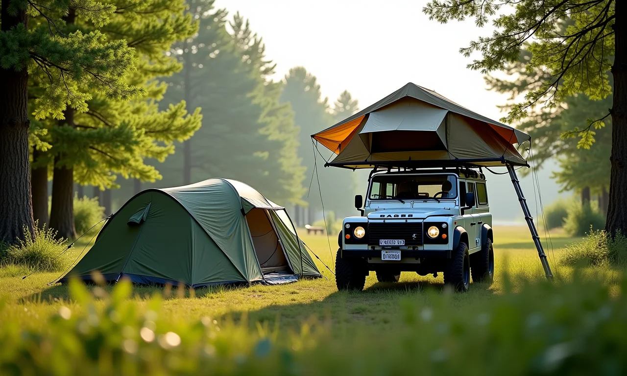 Comparativo de barraca de teto e barraca convencional para acampamento 4x4.