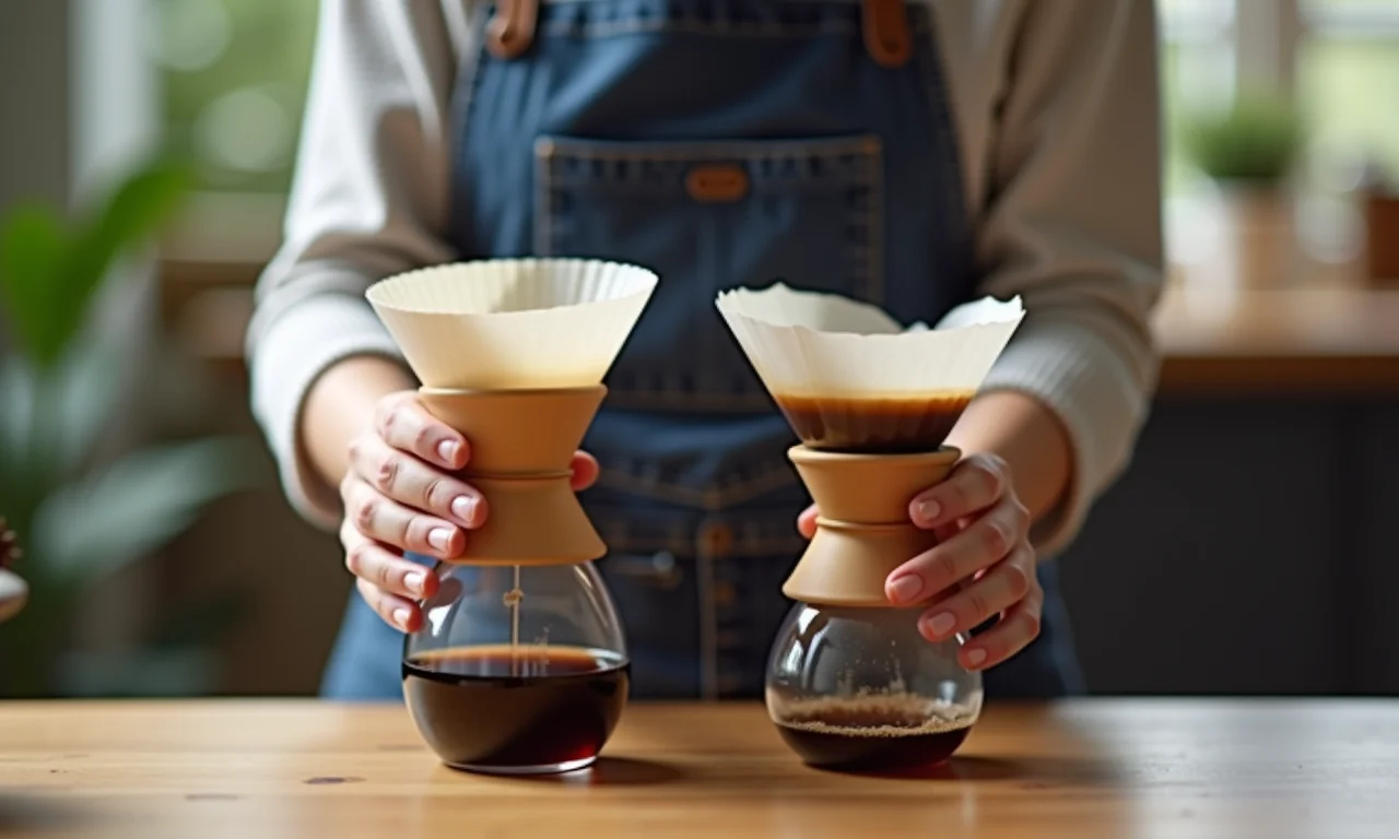 Comparativo: filtros de café descartáveis vs. cafeteira portátil reutilizável.