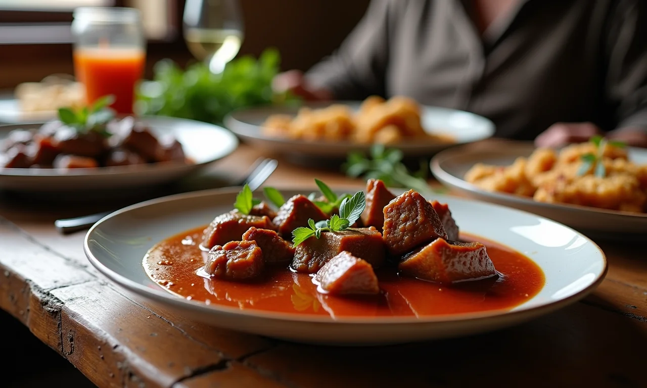 Delicioso Barreado servido em Morretes.