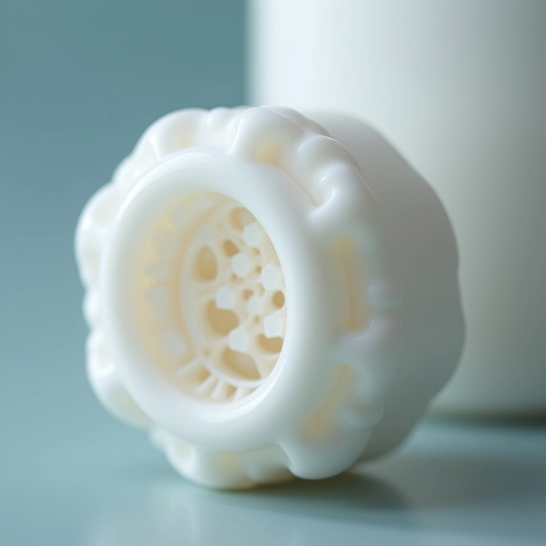 Detalhe de um filtro de água portátil com cartucho de cerâmica.