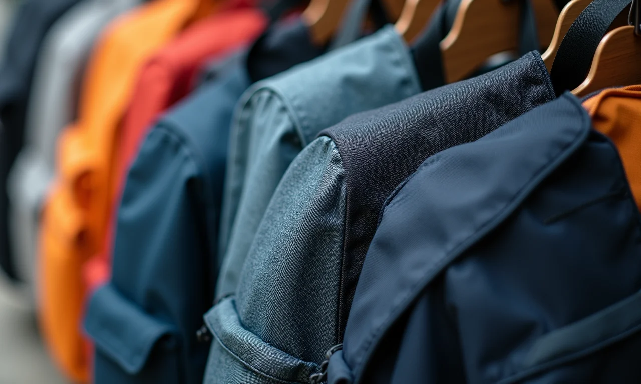 Detalhe do material resistente de mochila cargueira, enfatizando a durabilidade.