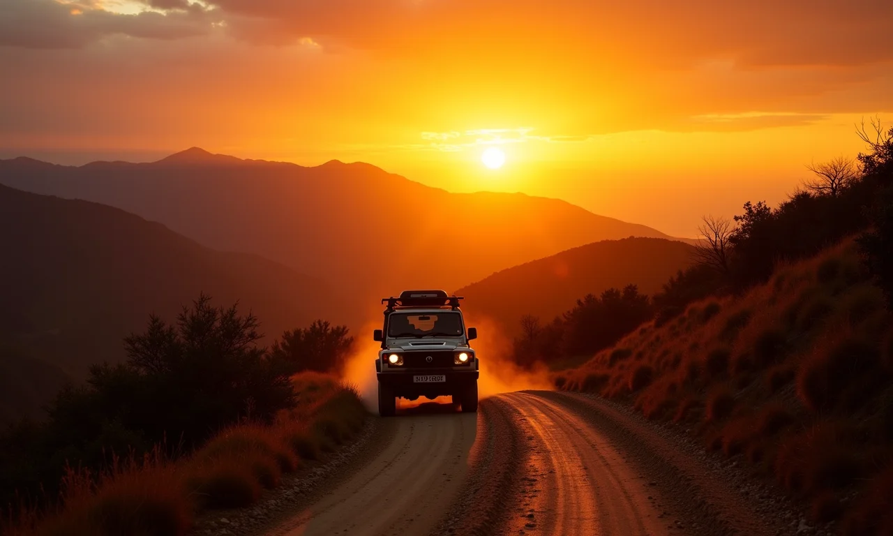 Entardecer na Serra do Roncador, melhor época para aventura 4x4.