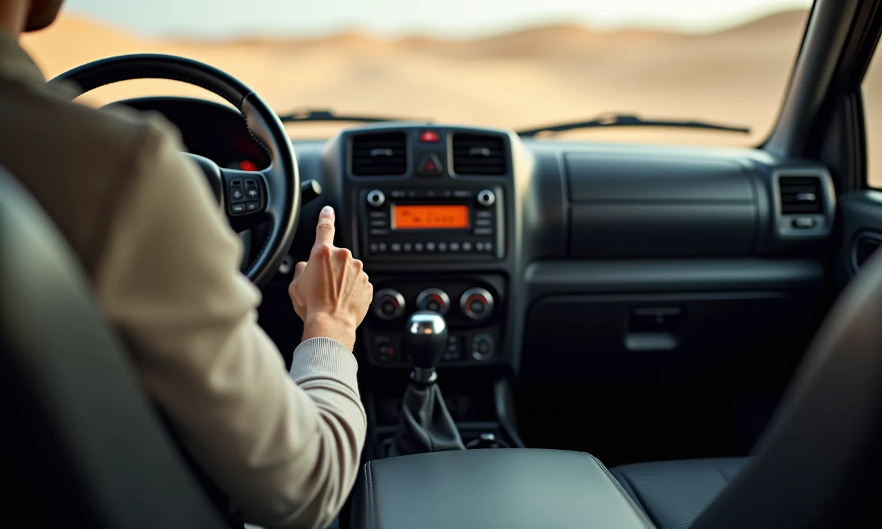 Escolhendo a marcha correta no 4x4 para dirigir na areia.