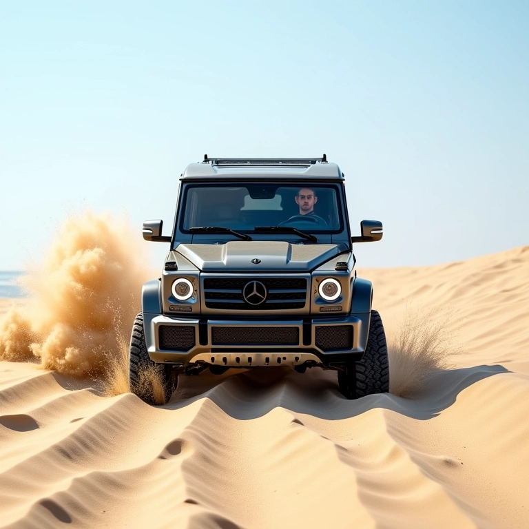 Evitando atolar o 4x4 na areia