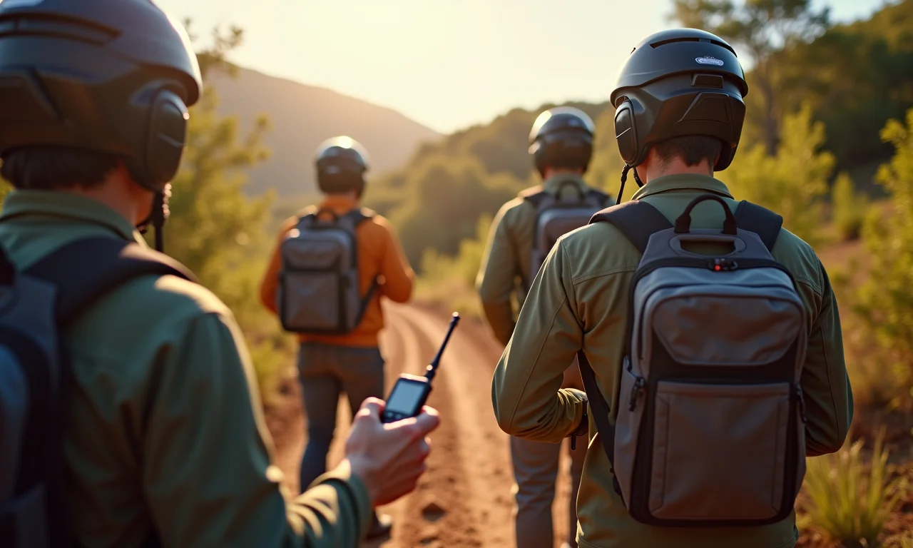 Grupo de off-roaders usando rádio comunicador em Gonçalves MG.