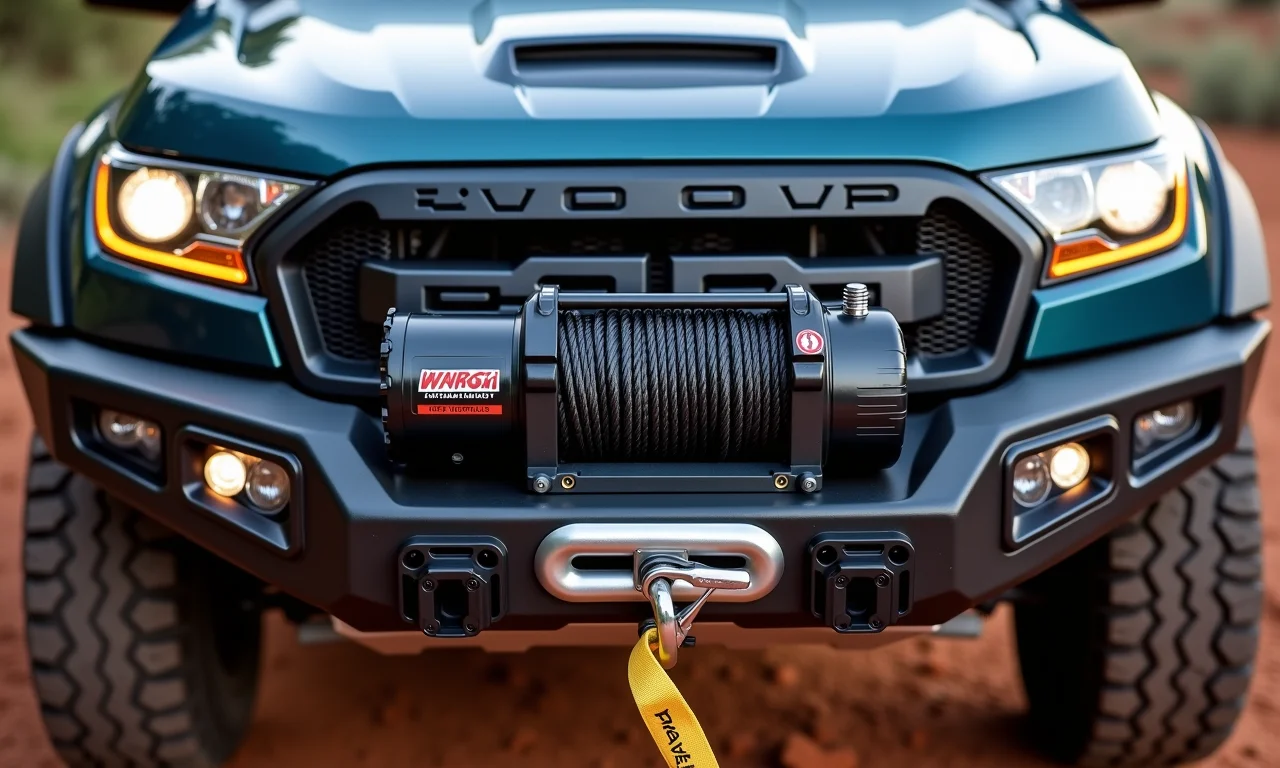 Guincho Warn VR EVO 10-S instalado em veículo 4x4.