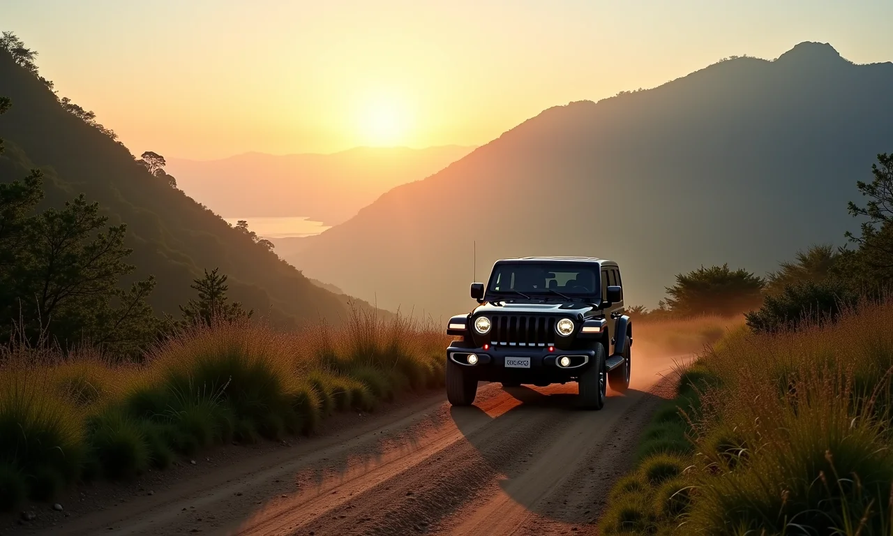 Jeep na trilha para o Pico da Bandeirinha, Serra do Intendente.