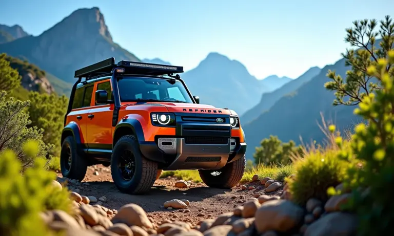 Land Rover Defender subindo trilha na Serra dos Órgãos.