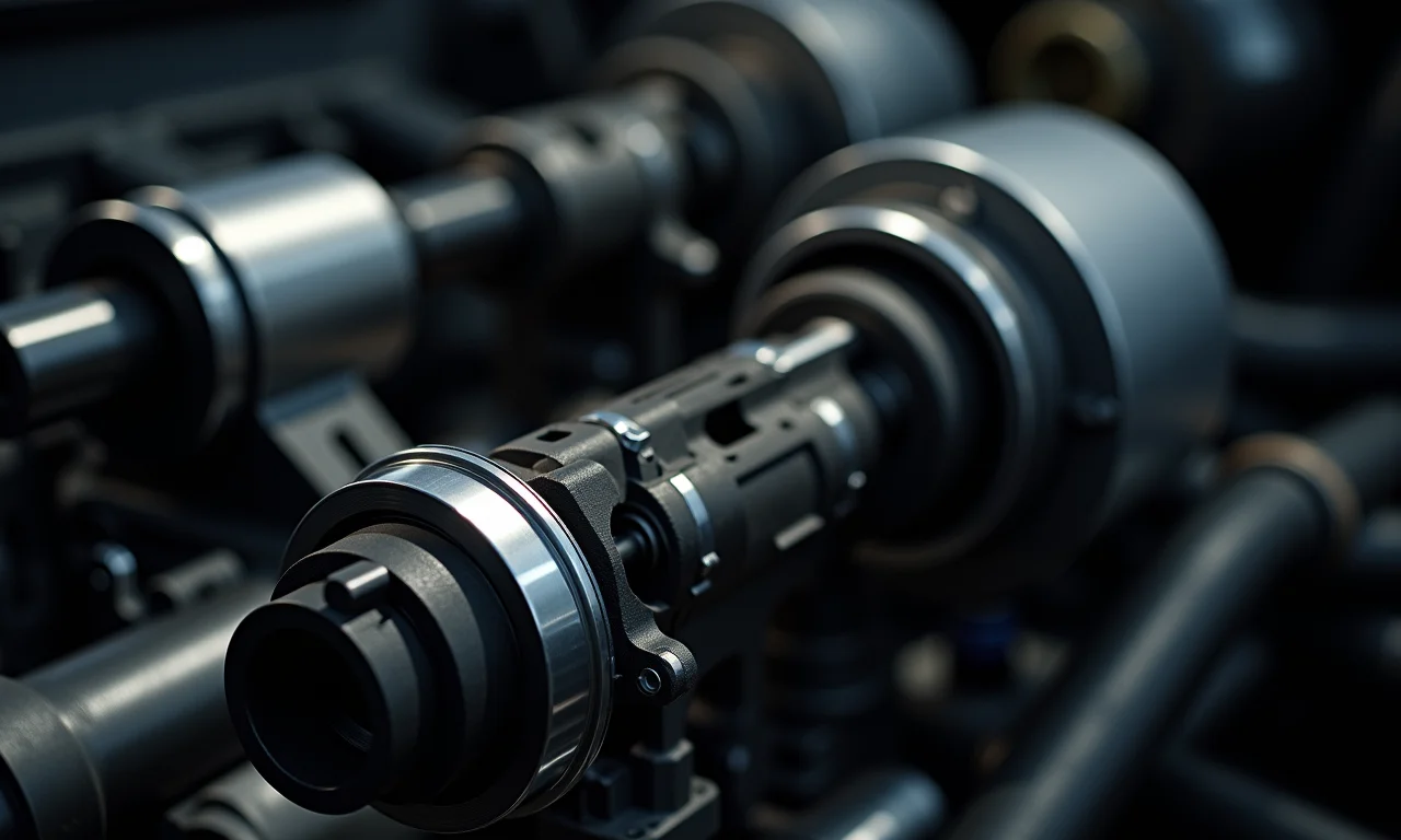 Motor de carro desmontado, com foco nas peças internas como pistões e bielas, destacando a importância da precisão.