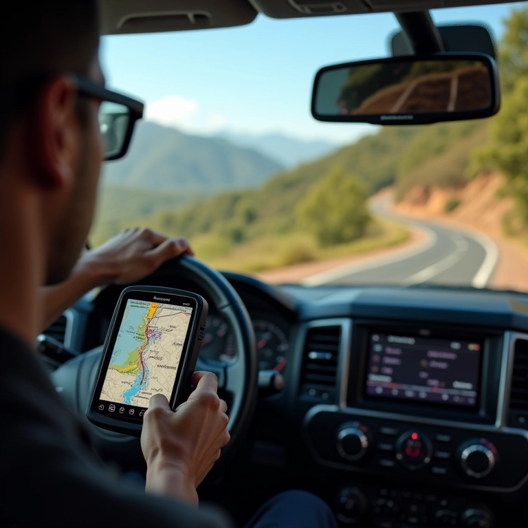 Navegação GPS trilha off-road