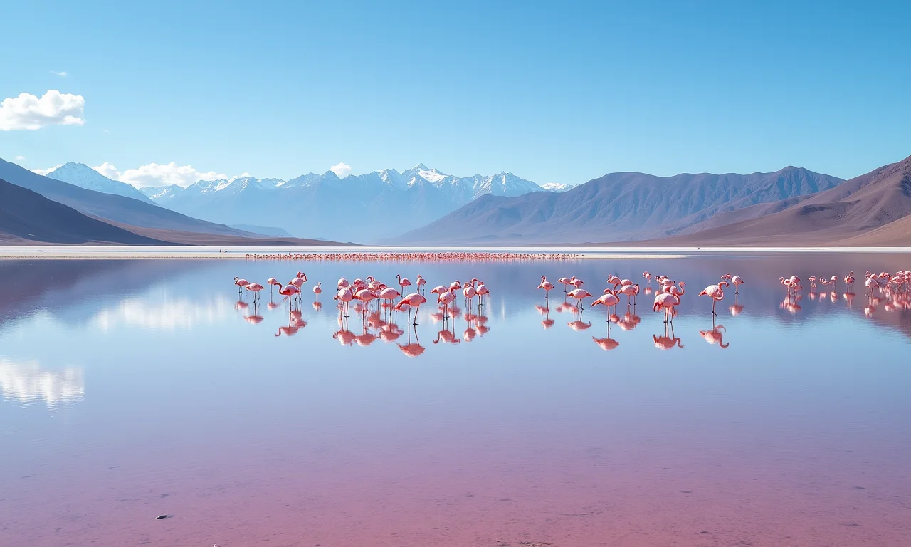 Oásis de cores nas Lagunas Altiplânicas, Atacama.