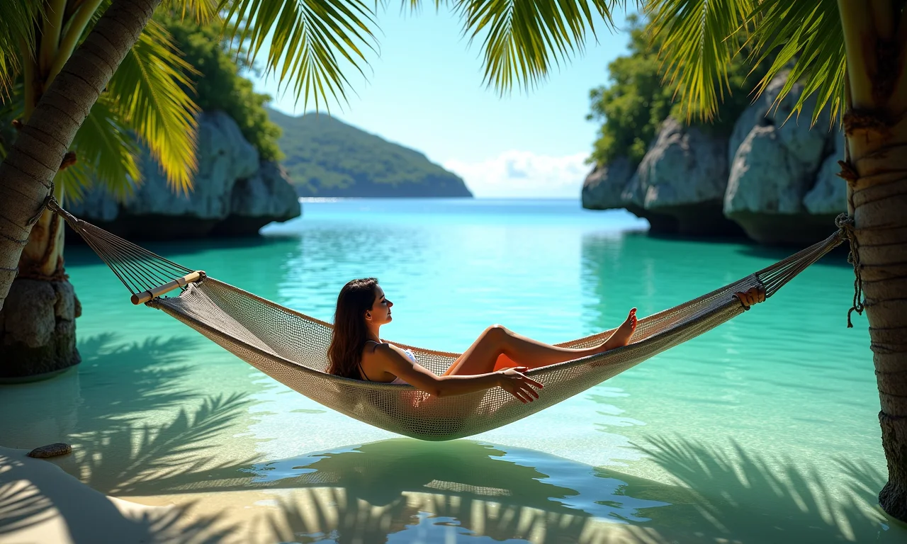 Oásis de tranquilidade na Lagoa Tropical, Lençóis Maranhenses.