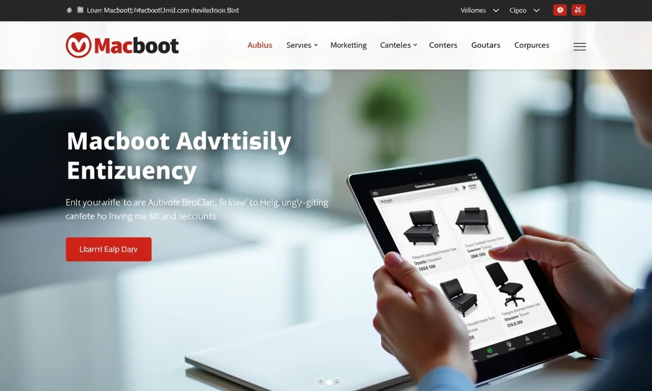 Página da Macboot com modelos disponíveis para compra online.