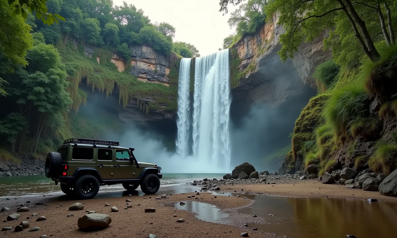 Paraíso 4x4: Cachoeira deslumbrante em Bonito MS.