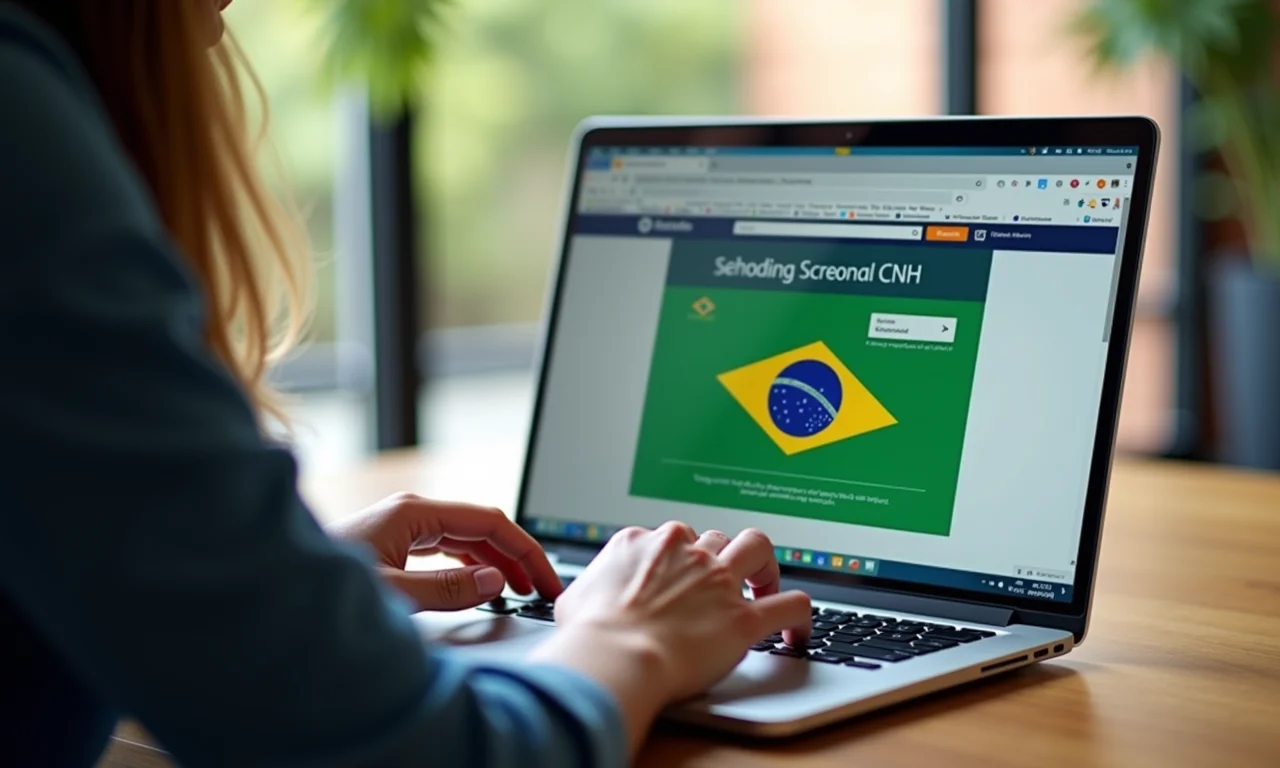 Pessoa agendando a renovação da CNH online, demonstrando proatividade.