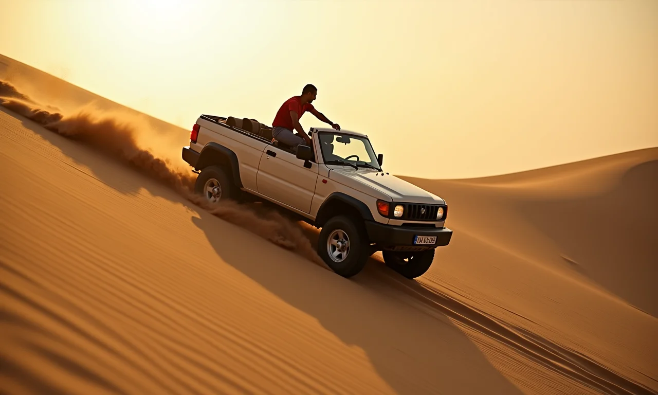 Pilotando um 4x4 nas dunas do Jalapão.