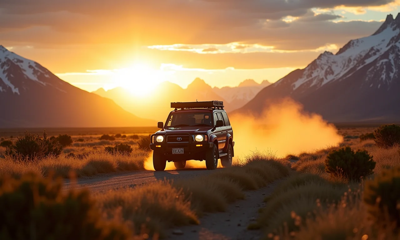 Retorno de 4x4 de El Chaltén para El Calafate.