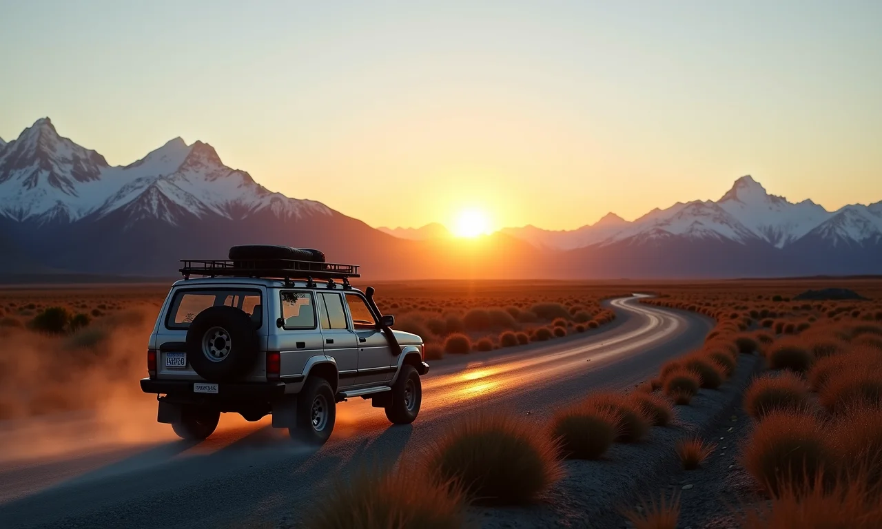 Retorno de 4x4 próximo a Puerto Natales.