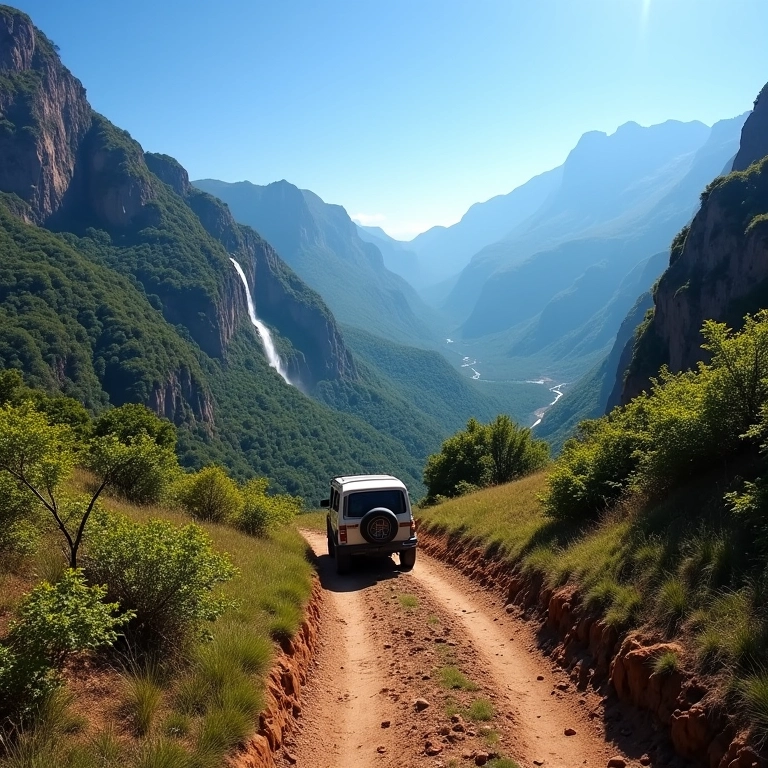 Roteiro 4x4 com paisagens da Serra do Espinhaço.
