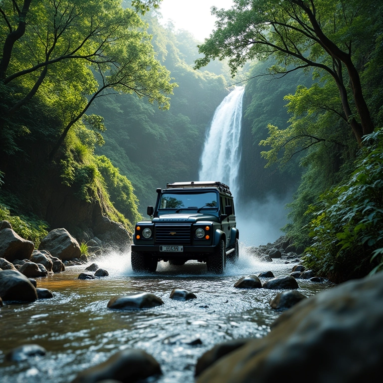 Roteiro 4x4 imperdível cruzando rio na Serra do Tepequém.