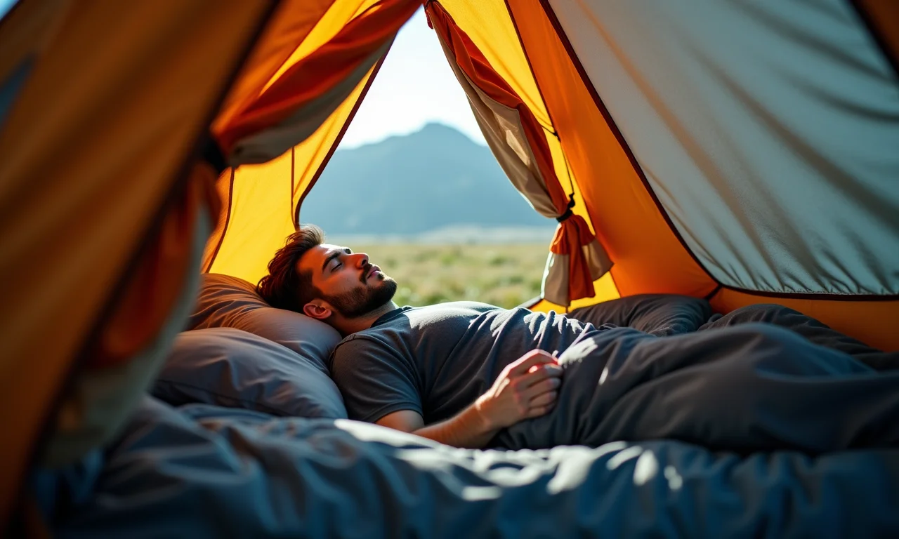 Sistema de ventilação interno de barraca evitando condensação.