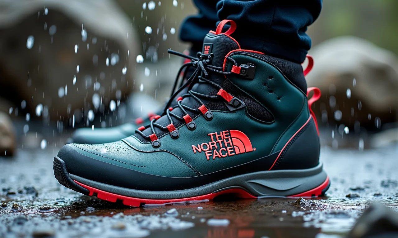 Teste de impermeabilidade da bota North Face Futurelight.