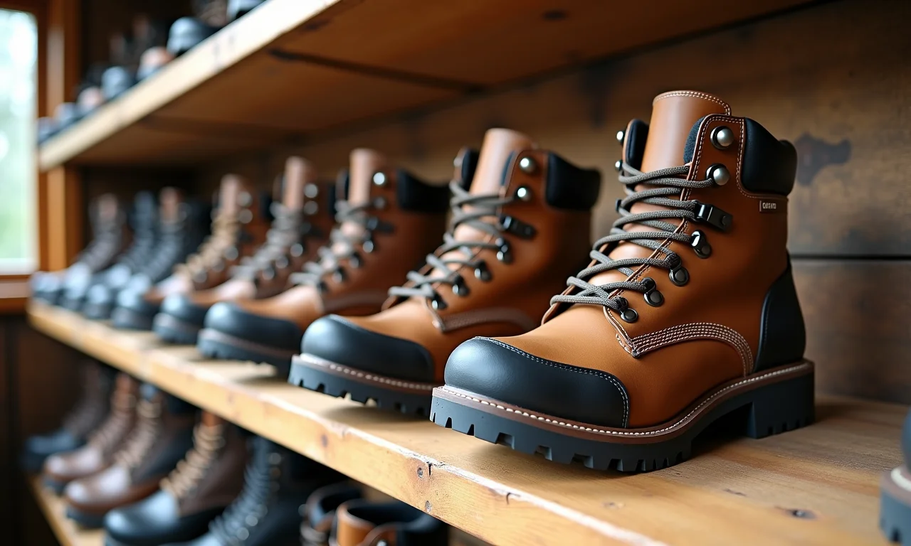 Variedade de modelos de botas Macboot disponíveis.