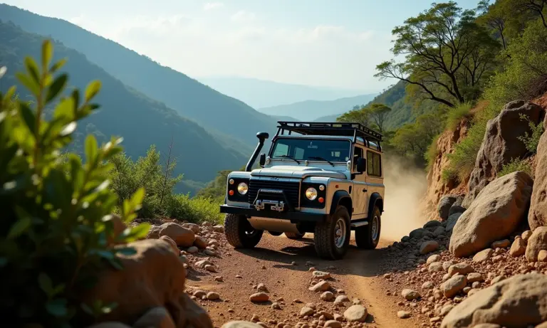 Veículo 4x4 trilhando em Gonçalves MG, Serra da Mantiqueira.