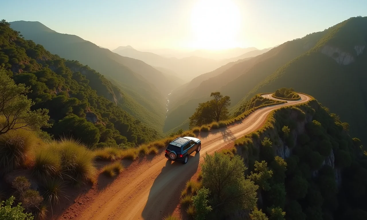 Vista panorâmica da Trilha do Morro da Igreja em Anitápolis, SC.